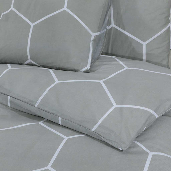 vidaXL Bed Linen Set Grey 220x240 cm Cotton