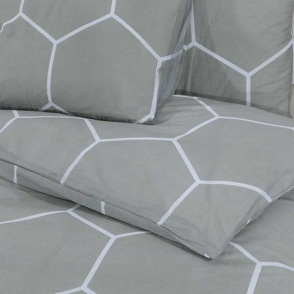 vidaXL Bed Linen Set Grey 260x240 cm Cotton