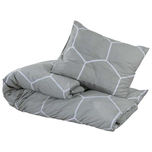 vidaXL Bedding Set Grey 200x220 cm Cotton