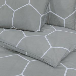 vidaXL Bedding Set Grey 200x220 cm Cotton