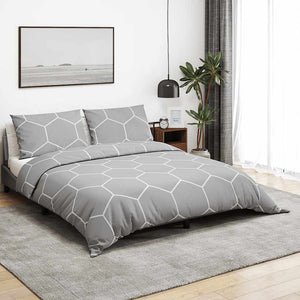 vidaXL Duvet Cover Set Grey 260x220 cm Cotton