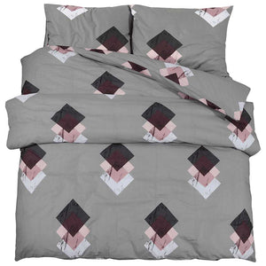 vidaXL Bed Linen Set Grey 240x220 cm Cotton