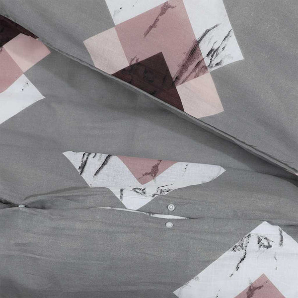 vidaXL Bed Linen Set Grey 240x220 cm Cotton