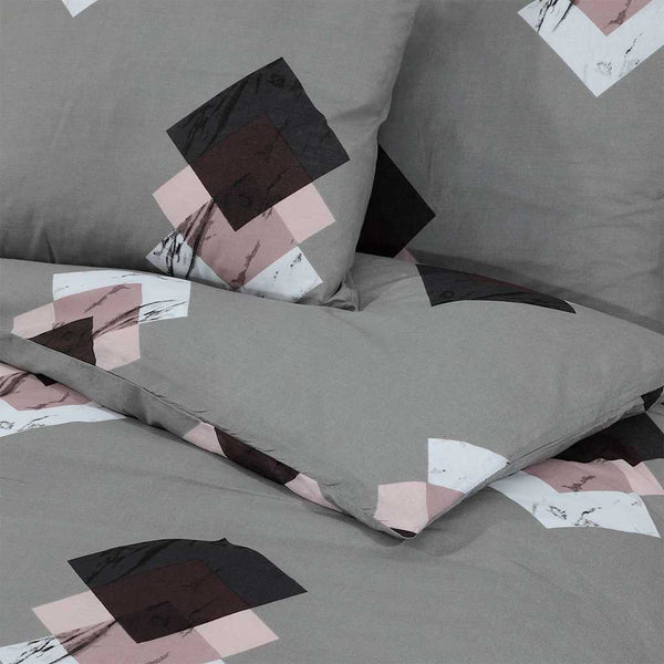 vidaXL Bed Linen Set Grey 240x220 cm Cotton