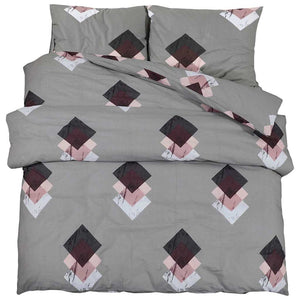 vidaXL Bed Linen Set Grey 220x240 cm Cotton