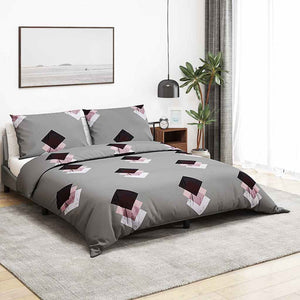 vidaXL Bed Linen Set Grey 220x240 cm Cotton