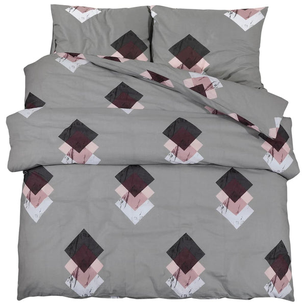 vidaXL Bed Linen Set Grey 260x240 cm Cotton