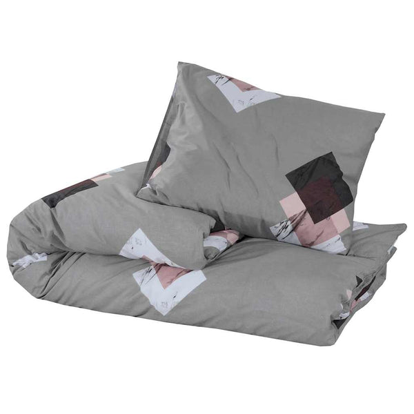 vidaXL Bed Linen Set Grey 260x240 cm Cotton