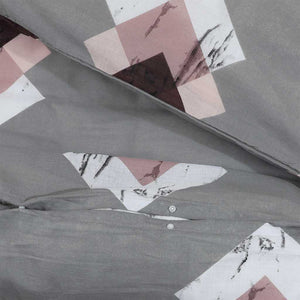 vidaXL Bedding Set Grey 155x220 cm Cotton