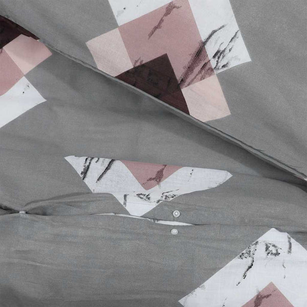 vidaXL Bedding Set Grey 200x220 cm Cotton