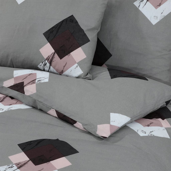 vidaXL Bedding Set Grey 200x220 cm Cotton
