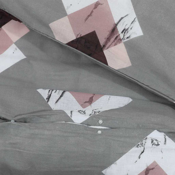 vidaXL Duvet Cover Set Grey 260x220 cm Cotton