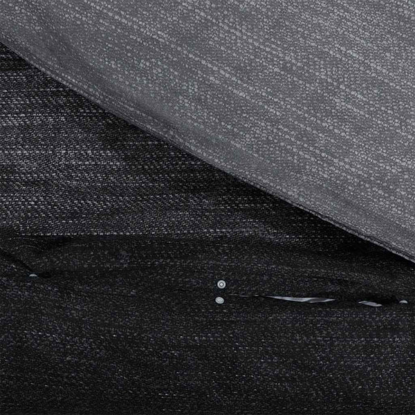 vidaXL Bed Linen Set Dark Grey 200x200 cm Cotton