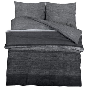 vidaXL Duvet Cover Set Dark Grey 140x200 cm Cotton