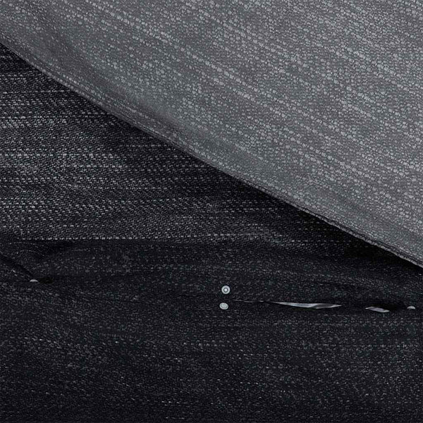 vidaXL Bed Linen Set Dark Grey 200x200 cm Cotton