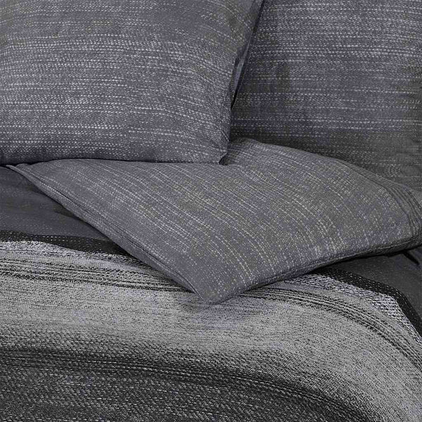 vidaXL Bed Linen Set Dark Grey 200x200 cm Cotton