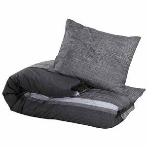 vidaXL Bed Linen Set Dark Grey 220x240 cm Cotton