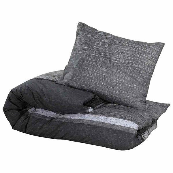 vidaXL Bed Linen Set Dark Grey 220x240 cm Cotton