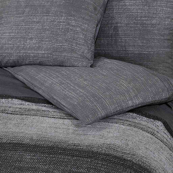 vidaXL Duvet Cover Set Dark Grey 260x240 cm Cotton