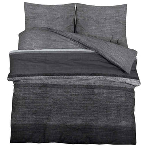 vidaXL Bed Linen Set Dark Grey 200x200 cm Cotton