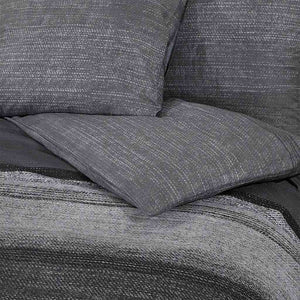 vidaXL Bed Linen Set Dark Grey 200x200 cm Cotton