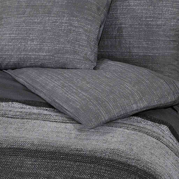vidaXL Bed Linen Set Dark Grey 200x200 cm Cotton