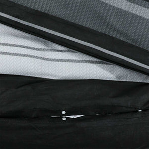 vidaXL Bed Linen Set Black and White 240x220 cm Cotton