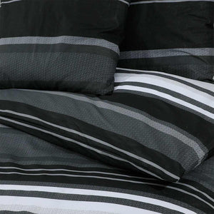 vidaXL Bed Linen Set Black and White 240x220 cm Cotton
