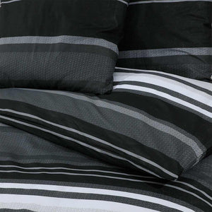 vidaXL Bedding Set Black and White 200x220 cm Cotton