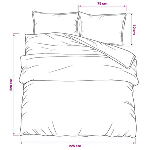 vidaXL Duvet Cover Set Black and White 225x220 cm Cotton