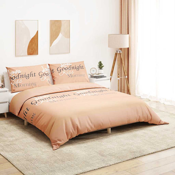 vidaXL Bed Linen Set Pink 200x200 cm Cotton