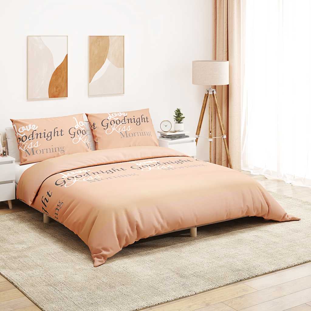 vidaXL Bed Linen Set Pink 260x240 cm Cotton