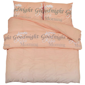 vidaXL Bedding Set Pink 135x200 cm Cotton