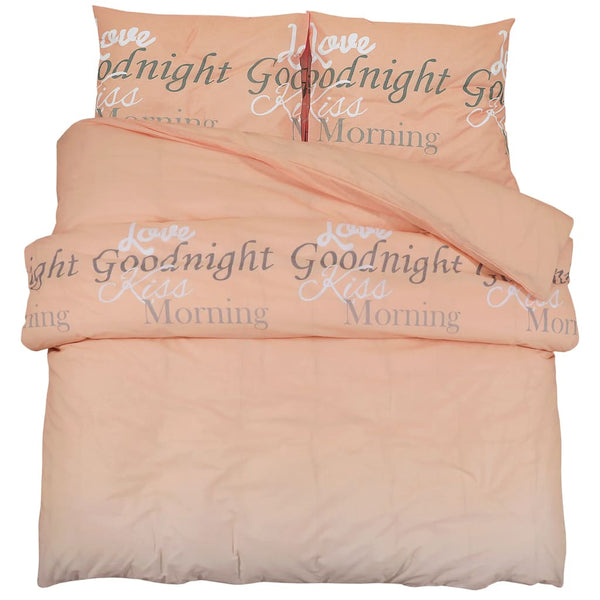 vidaXL Bed Linen Set Pink 200x200 cm Cotton