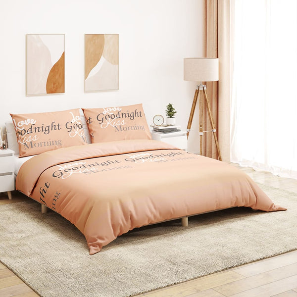 vidaXL Bed Linen Set Pink 200x200 cm Cotton