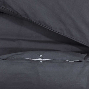 vidaXL Bed Linen Set Black 140x200 cm Cotton