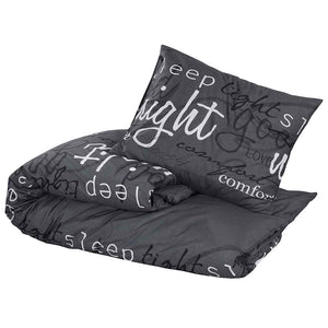 vidaXL Bedding Set Black 200x200 cm Cotton