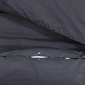 vidaXL Bedding Set Black 200x200 cm Cotton