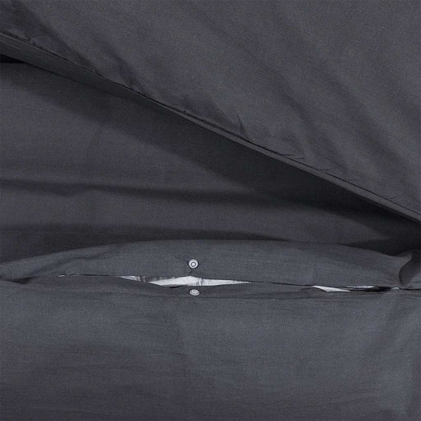 vidaXL Bedding Set Black 200x200 cm Cotton