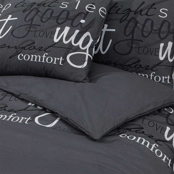vidaXL Bedding Set Black 200x200 cm Cotton
