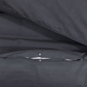 vidaXL Bedding Set Black 220x240 cm Cotton