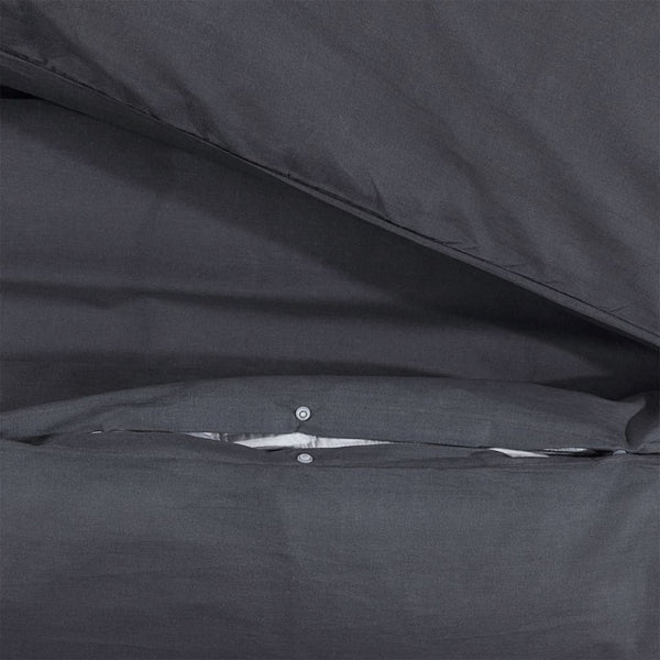 vidaXL Bedding Set Black 220x240 cm Cotton