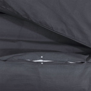 vidaXL Duvet Cover Set Black 155x220 cm Cotton
