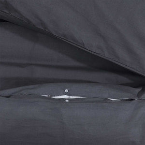 vidaXL Bed Linen Set Black 200x220 cm Cotton