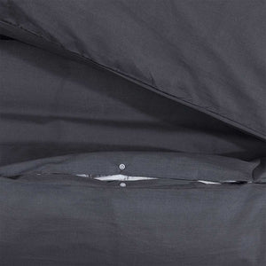 vidaXL Bed Linen Set Black 140x200 cm Cotton
