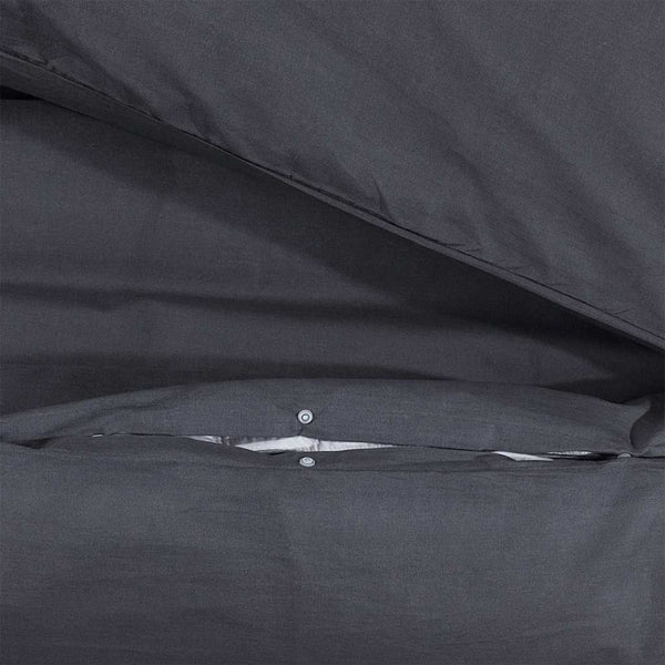 vidaXL Bedding Set Black 260x220 cm Cotton