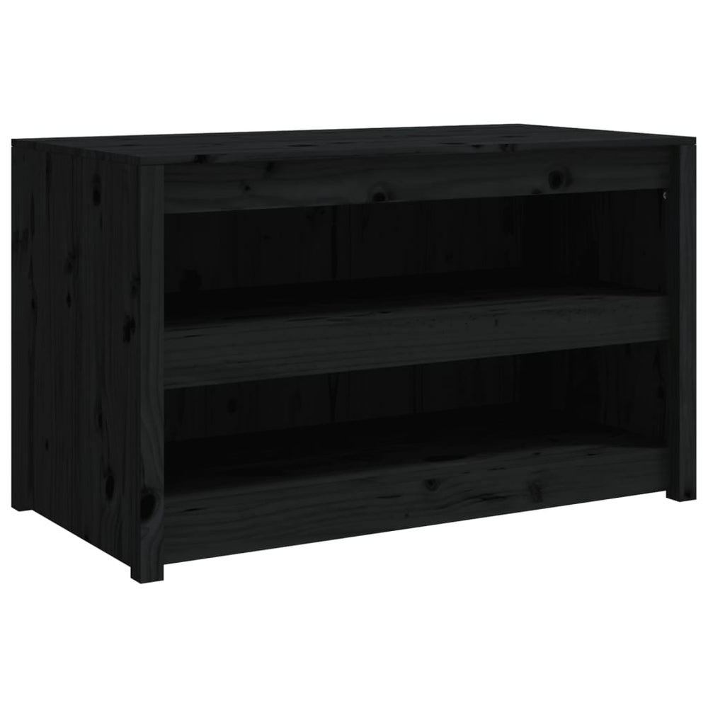 vidaXL Outdoor Kitchen Cabinet MEPPEL Black 106x55x64 cm Solid Pine Wood