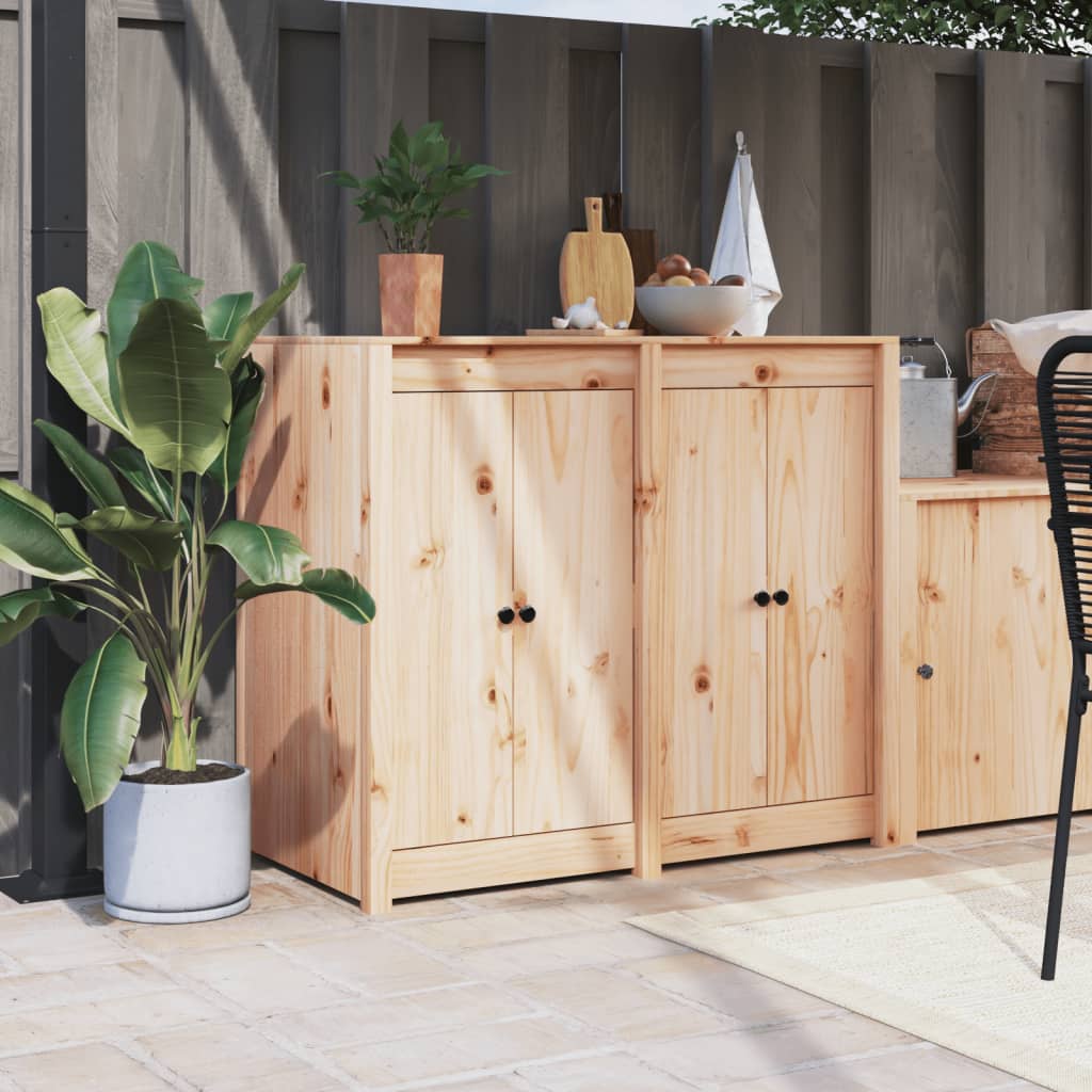 vidaXL Outdoor Kitchen Cabinet MEPPEL Solid Pine Wood