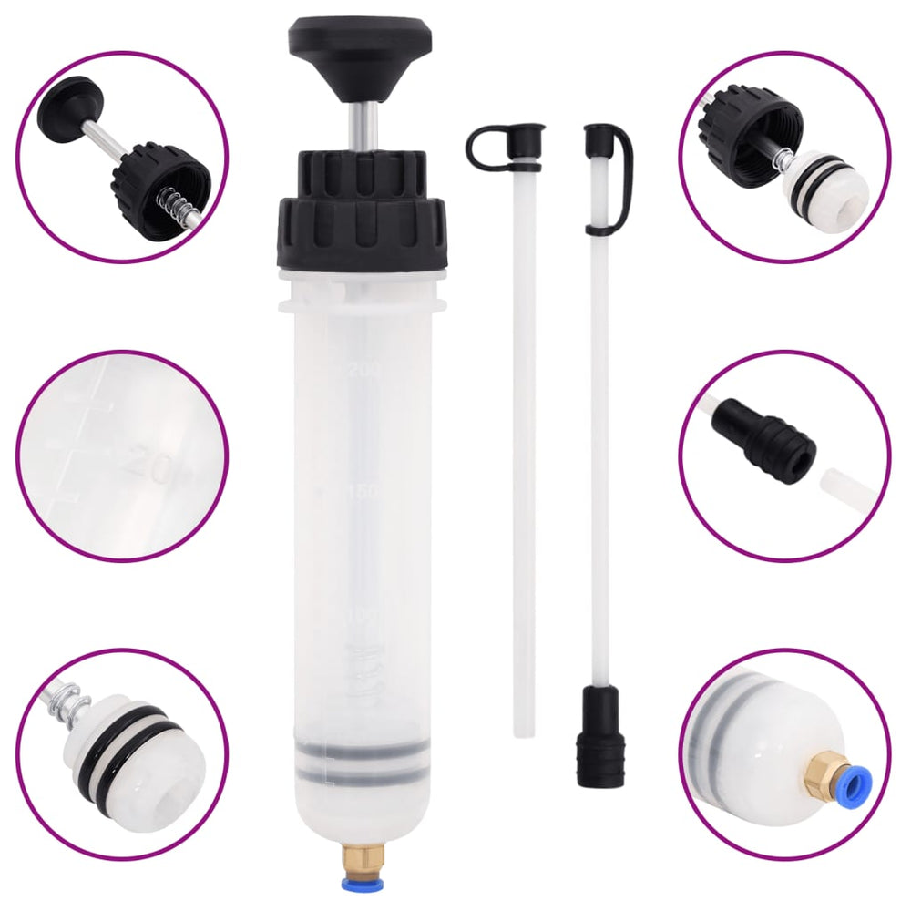 vidaXL Brake Bleeder White and Black 0.2 L