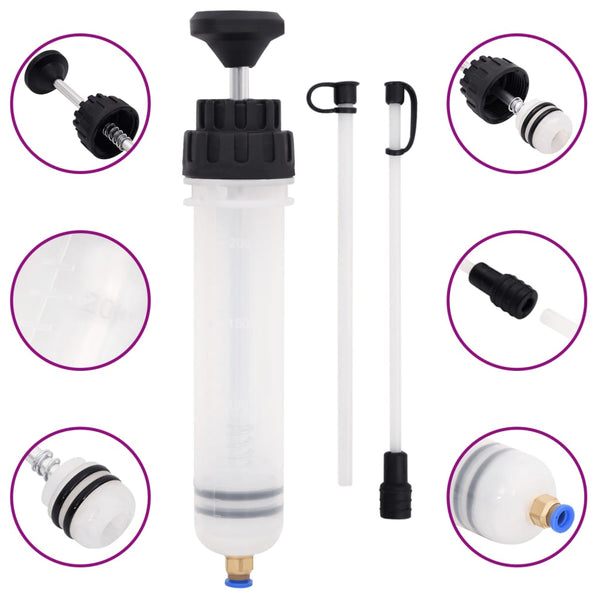 vidaXL Brake Bleeder White and Black 0.2 L